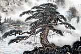 蒲家瑞 四尺水墨寫(xiě)意山水畫(huà)《春山清香》 88歲陜西著名老畫(huà)家