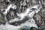 蒲家瑞 四尺山間飛泉寫意山水《松谷飛泉》 88歲陜西著名老畫家