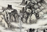 國家畫院寧全喜四尺斗方《云水怡山圖》