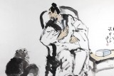 陳漫之四尺貓咪趣味圖《秋思道與誰》（詢價）