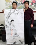 QA陳漫之四尺古代仕女圖《柳陰佳人》（詢價）