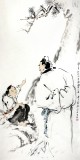 陳漫之四尺大寫意人物畫《松下問童子》（詢價）