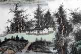 【已售】寧良成小八尺國畫山水《山高水長》