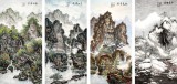 QA蒲家瑞三尺精品四條屏《春夏秋冬》