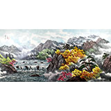 朝鮮二級(jí)畫家金英《金剛山》