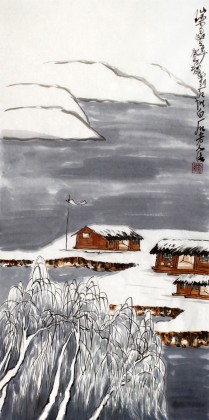 劉紀 三尺北方雪景圖《瑞雪豐年》 中國畫大家 真跡收藏（詢價）