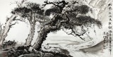 黃奇松四尺精品山水畫《松風流水天然調(diào)》