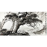 黃奇松四尺精品山水畫《松風流水天然調》