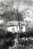 黃奇松三尺精品山水畫《夏日清風》