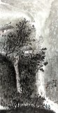 黃奇松三尺精品山水畫(huà)《流水無(wú)弦萬(wàn)古琴》