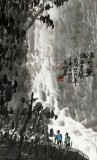 黃奇松三尺精品山水畫(huà)《流水無(wú)弦萬(wàn)古琴》