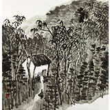 黃奇松三尺斗方山水國畫