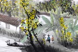 【已售】黃奇松 三尺《碧云天 黃葉地》 中國(guó)民盟美術(shù)家協(xié)會(huì)理事