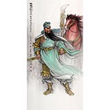 可定制 中國美協(xié)趙金鸰四尺關(guān)公圖《忠義千秋》(詢價)