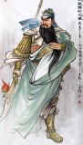 【已售】中國美協趙金鸰四尺人物畫《武圣關羽之像》(詢價)
