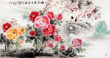【已售】國家一級美術(shù)師王寶欽六尺牡丹畫《唯有牡丹真國色》(詢價)
