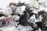 【已售】北京美協張春奇六尺八駿圖《馬到成功》