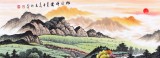 【已售】寧良成四尺聚寶盆風水畫《旭日祥云》