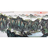 寧良成六尺風水畫《旭日東升》