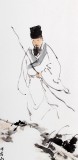【已售】漫之四尺對(duì)開(kāi)人物畫(huà)《回首向來(lái)蕭瑟處》（詢價(jià)）