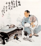 陳漫之小尺寸村中慈母《記憶中之老鍋臺》（詢價）