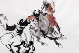 王向陽六尺奔馬圖《八駿呈祥》 中國美術家協會會員（詢價）