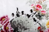 【已售】國家一級美術師王寶欽六尺《喜事多多》(詢價)