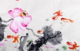 【已售】著名花鳥畫家曲逸之小六尺《清曉》