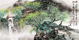 【已售】民盟美協理事黃奇松三尺《倚樹聽流泉》