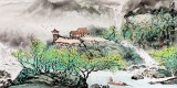 【已售】民盟美協理事黃奇松三尺《瀑布出云韻獨清》