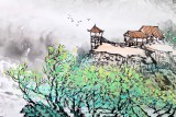 【已售】民盟美協理事黃奇松三尺《瀑布出云韻獨清》