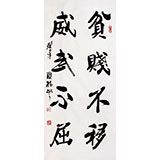 著名書(shū)法家朱國(guó)林作品《貧賤不移 威武不屈》