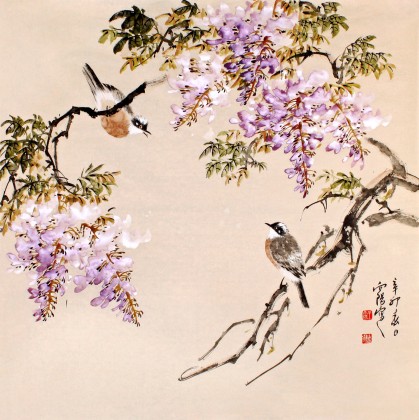 河南美協王向陽四尺斗方《紫氣東來》