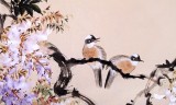 QA中美協(xié)會員 畫壇名家王向陽四尺《春曉紫藤開》(詢價)