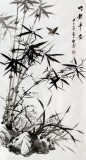 【已售】安徽美協何華賢三尺蘭竹圖《竹報平安》（詢價）