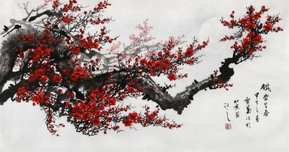 安徽美協何華賢三尺《鐵骨生春》