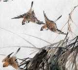 何華賢三尺花鳥畫《秋實圖》 潁淮書畫名家