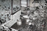 民盟美協理事黃奇松四尺《人閑月更清》