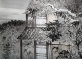 民盟美協理事黃奇松四尺《人閑月更清》