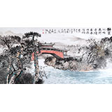 民盟美協理事黃奇松四尺《古詩尋春圖》