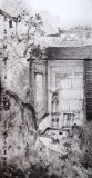 民盟美協理事黃奇松四尺《花落閑窗看讀書》