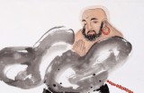 南海禪寺 妙林居士 四尺斗方《達摩面壁圖》
