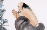 南海禪寺 妙林居士 四尺斗方《達摩面壁》