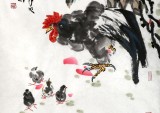 花鳥畫家曲逸之四尺作品《富貴當頭》