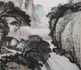 民盟美協理事黃奇松小六尺《一雨經時勢未休》