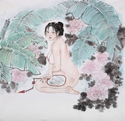 魏志平 四尺斗方《花仙子》 河北省美協(xié)會員