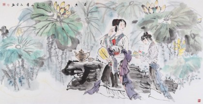  魏志平 四尺《荷香》 河北省美協會員