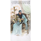 中國美術(shù)家協(xié)會會員 趙金鸰四尺《關(guān)帝圣君》（詢價）
