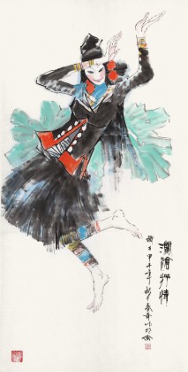 張春奇四尺《瀾滄抒情》徐悲鴻紀念館藝術中心理事