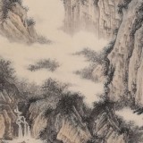貴州七星關美協主席吳顯剛小六尺《溪山訪友圖》